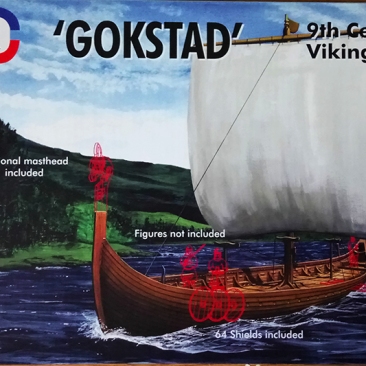 Viking longship gokstad model miniature emhar art josh glover